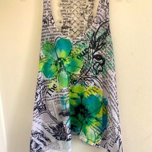 Floral print tank top